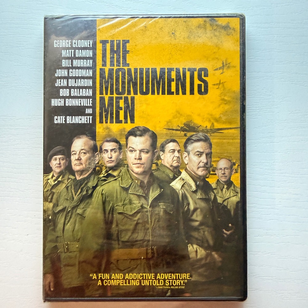 The Monuments Men DVD 2014 George Clooney Matt Damon WWII Drama New Sealed